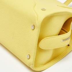 Pre Owned Loro Piana Yellow Leather Medium Sesia Tote