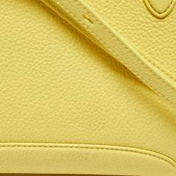 Pre Owned Loro Piana Yellow Leather Medium Sesia Tote