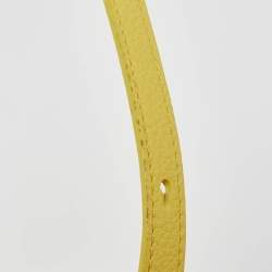 Pre Owned Loro Piana Yellow Leather Medium Sesia Tote