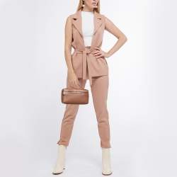 Pre Owned Loro Piana Brown Leather Extra Pocket L19 Pouch