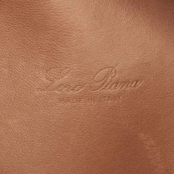 Pre Owned Loro Piana Brown Leather Extra Pocket L19 Pouch