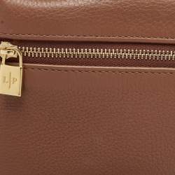 Pre Owned Loro Piana Brown Leather Extra Pocket L19 Pouch
