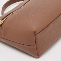 Pre Owned Loro Piana Brown Leather Extra Pocket L19 Pouch