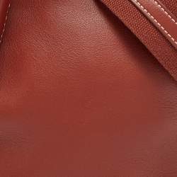 Loro Piana Brick Brown Leather Micro Bale Shoulder Bag