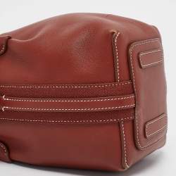 Loro Piana Brick Brown Leather Micro Bale Shoulder Bag