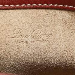 Loro Piana Brick Brown Leather Micro Bale Shoulder Bag