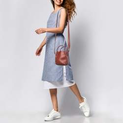 Loro Piana Brick Brown Leather Micro Bale Shoulder Bag