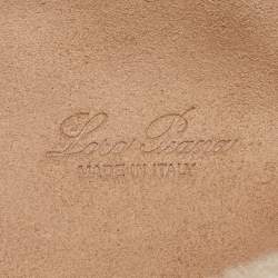 Pre Owned Loro Piana Beige/Off White Leather and Wool Extra Pocket L19 Pouch Bag