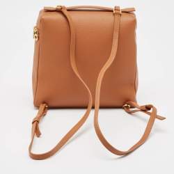 Loro Piana Brown Leather Extra Pocket L23 Backpack