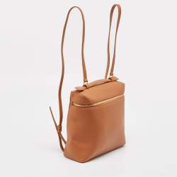 Loro Piana Brown Leather Extra Pocket L23 Backpack