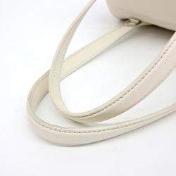 Loro Piana White Leather Sesia Happy Day Medium Bag