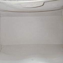 Loro Piana White Leather Sesia Happy Day Medium Bag