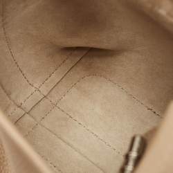 Pre Owned Loro Piana Beige Leather Micro Bale Bucket Bag