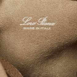 Pre Owned Loro Piana Beige Leather Micro Bale Bucket Bag