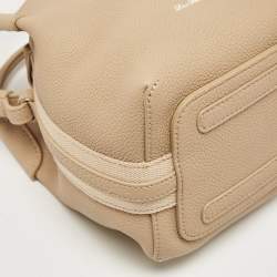 Pre Owned Loro Piana Beige Leather Micro Bale Bucket Bag