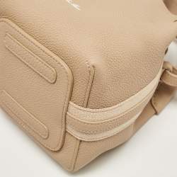 Pre Owned Loro Piana Beige Leather Micro Bale Bucket Bag
