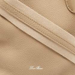 Pre Owned Loro Piana Beige Leather Micro Bale Bucket Bag