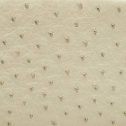Loro Piana Ivory Ostrich Zip Around Wallet