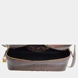 Loro Piana Dark Brown Python L27 Extra Bag 