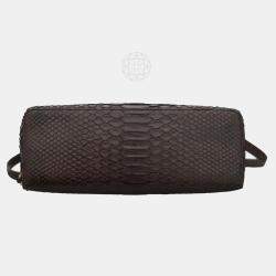 Loro Piana Dark Brown Python L27 Extra Bag 