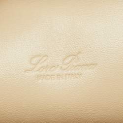 Pre Owned Loro Piana Light Grey Ostrich Extra Pocket L27 Bag