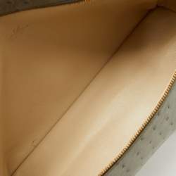 Pre Owned Loro Piana Light Grey Ostrich Extra Pocket L27 Bag