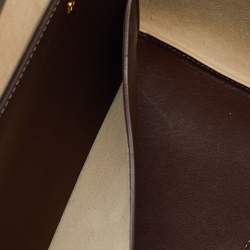Loro Piana Dark Brown Leather Loom L32 Top Handle Bag