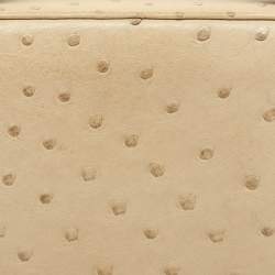 Loro Piana Ivory Ostrich Zip Around Wallet