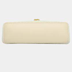 Loro Piana Beige Lambskin Leather and Cotton L19 Extra Pocket Woven Bag