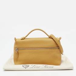 Pre Owned Loro Piana Mustard Leather L19 Pouch