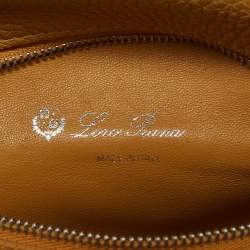 Pre Owned Loro Piana Mustard Leather L19 Pouch