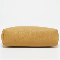 Pre Owned Loro Piana Mustard Leather L19 Pouch