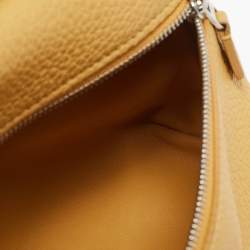 Pre Owned Loro Piana Mustard Leather L19 Pouch