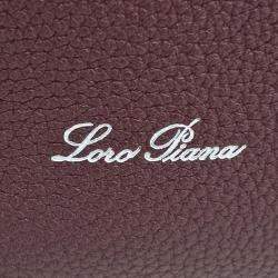 Loro Piana Burgundy Leather Veilback Small bag