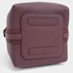 Loro Piana Burgundy Leather Veilback Small bag