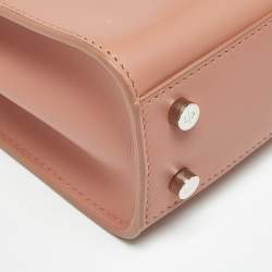 Pre Owned Loro Piana Nude Beige Leather Petite Odessa Top Handle Bag