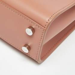 Pre Owned Loro Piana Nude Beige Leather Petite Odessa Top Handle Bag