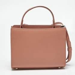 Pre Owned Loro Piana Nude Beige Leather Petite Odessa Top Handle Bag