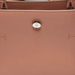 Pre Owned Loro Piana Nude Beige Leather Petite Odessa Top Handle Bag