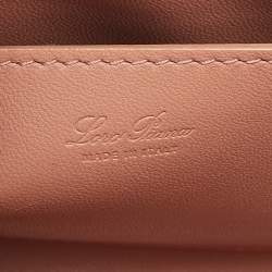 Pre Owned Loro Piana Nude Beige Leather Petite Odessa Top Handle Bag