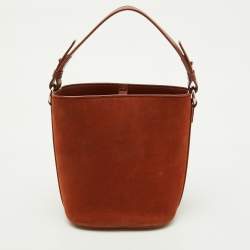 Pre Owned Loro Piana Brown Nubuck Leather Crossbody Bag