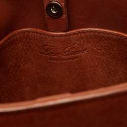 Pre Owned Loro Piana Brown Nubuck Leather Crossbody Bag