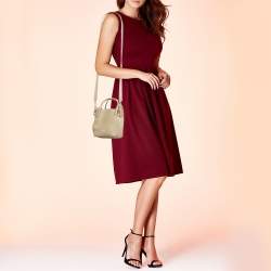 Pre Owned Loro Piana Light Mastic Leather Micro Bale Shoulder Bag