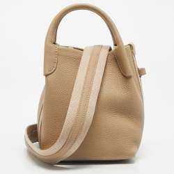 Pre Owned Loro Piana Light Mastic Leather Micro Bale Shoulder Bag