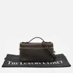 Pre Owned Loro Piana Cacao Leather Extra Pocket L19 Pouch