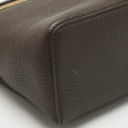 Pre Owned Loro Piana Cacao Leather Extra Pocket L19 Pouch