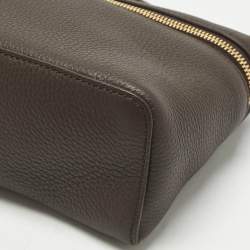 Pre Owned Loro Piana Cacao Leather Extra Pocket L19 Pouch
