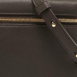 Pre Owned Loro Piana Cacao Leather Extra Pocket L19 Pouch