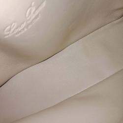 Pre Owned Loro Piana White Leather Extra Pocket L19 Pouch Bag