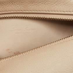 Pre Owned Loro Piana Beige Leather Extra Pocket L19 Pouch